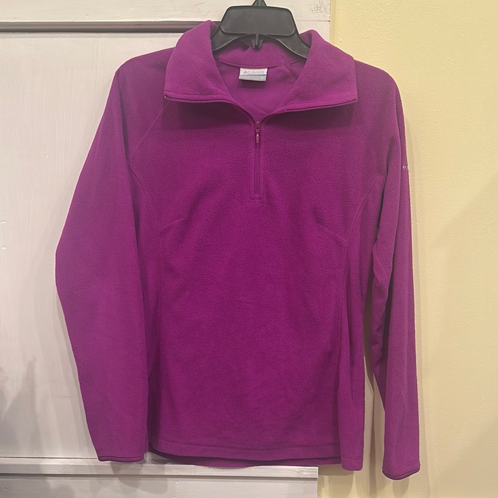Columbia Purple Fleece Quarter-Zip Pullover